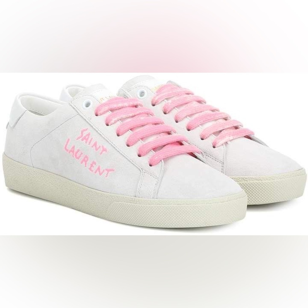 Saint Laurent pink highlighter sneakers size 36